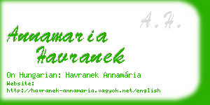annamaria havranek business card